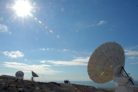 Antena ubicada en una de las instalaciones de INTA