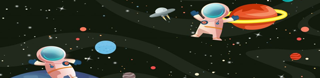 Siguiendo las estrellas Imagen infantil del espacio