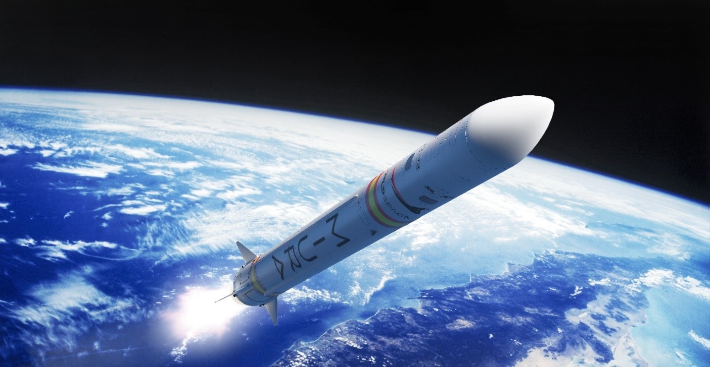 Recreación del cohete suborbital MIURA 1